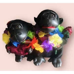 Sonny & Cher Singing Gorilla Couple "I Got You, Babe" Vintage Rare Plush b4